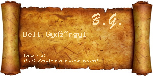 Bell Györgyi névjegykártya