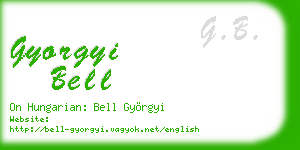gyorgyi bell business card